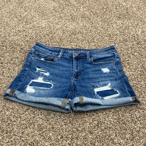American Eagle Midi Waisted Shorts Size 6